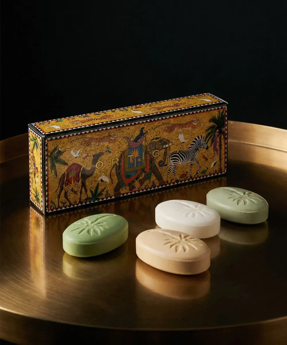 Ortigia-Sicilia-Flying-Assorted-Tiger-Soap-4-25-gr Ortigia Sicilia Flying Assorted Tiger Soap 4x25g - Imagen 1